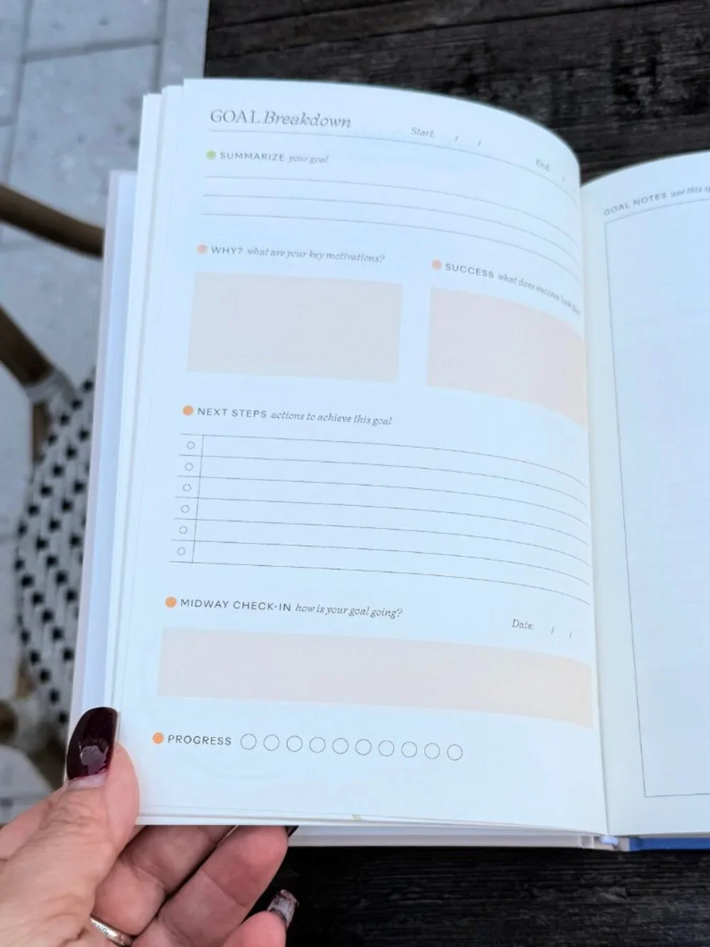 NEW Blue & Cream Papier “Start Fresh Everyday” 16 Week Productivity Planner